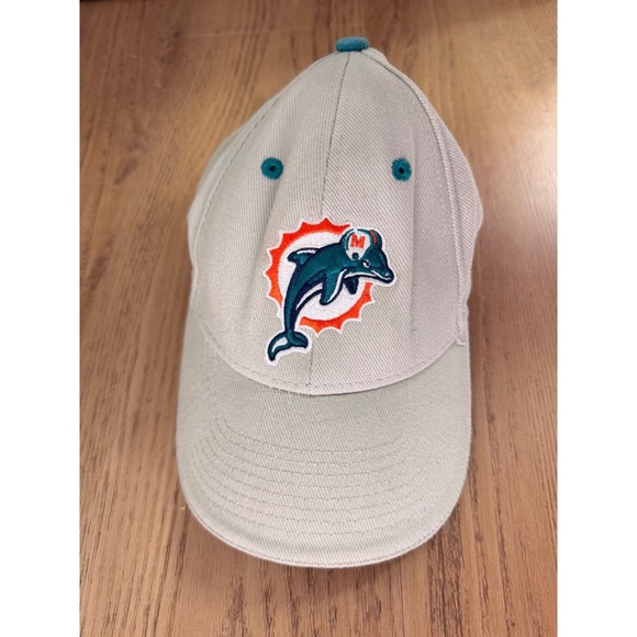 NFL Other - Miami Dolphins‎ 90's Genuine NFL Hat Adjustable Strap Vintage Cap Tan Dad Hat